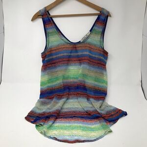 🌞🌴🌞Sz M Chloe K sheer high-low tank